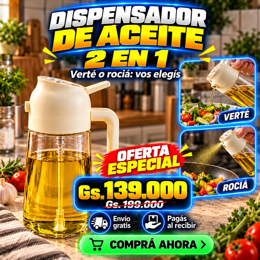 Dispensador Inteligente de Aceite 2 en 1