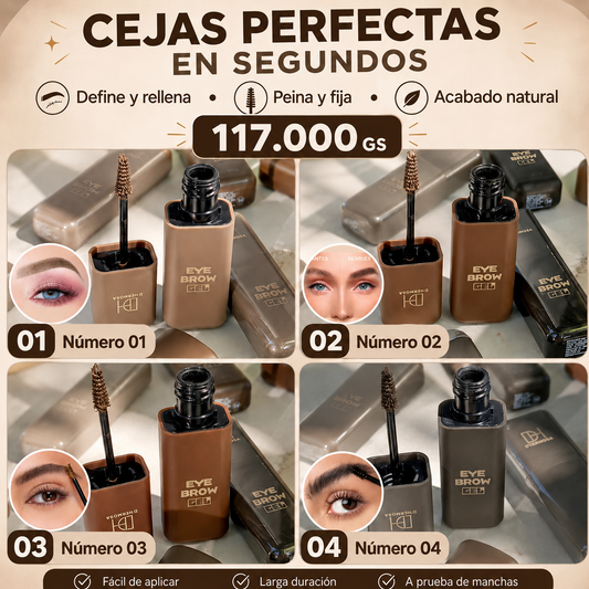 EYE BROW™| Gel para Cejas CON 4 TONOS DE COLORES