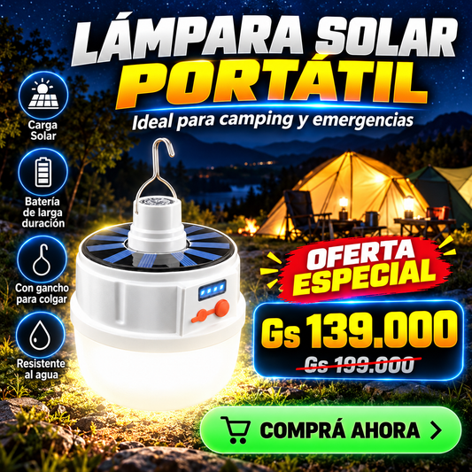 FOCO SOLAR EMERGENCIA CAMPING